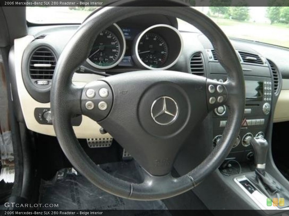 Beige Interior Steering Wheel for the 2006 Mercedes-Benz SLK 280 Roadster #91130873