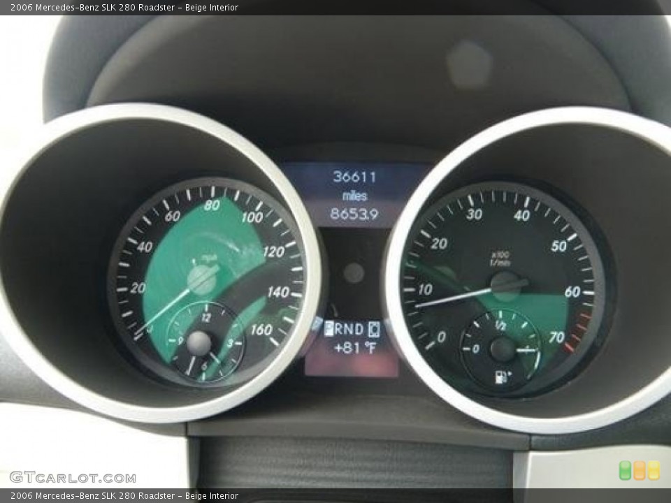 Beige Interior Gauges for the 2006 Mercedes-Benz SLK 280 Roadster #91130969