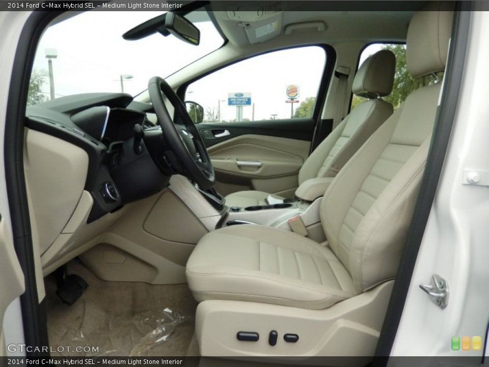Medium Light Stone Interior Front Seat for the 2014 Ford C-Max Hybrid SEL #91131327
