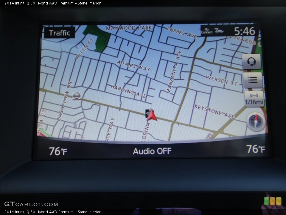 Stone Interior Navigation for the 2014 Infiniti Q 50 Hybrid AWD Premium #91136244