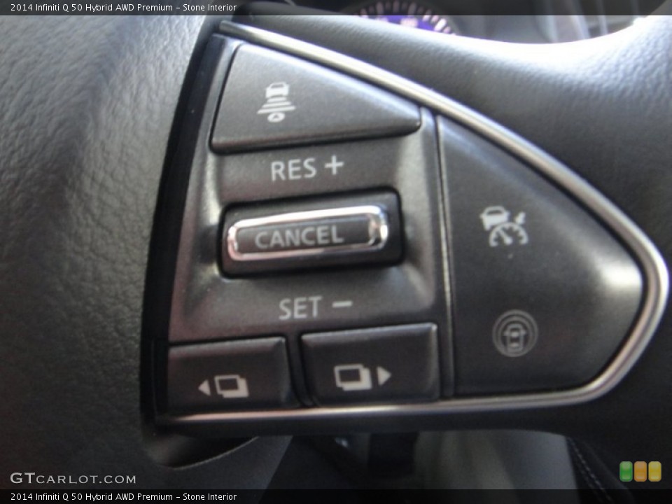 Stone Interior Controls for the 2014 Infiniti Q 50 Hybrid AWD Premium #91136316