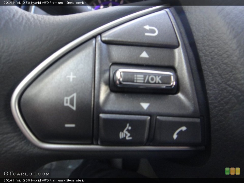 Stone Interior Controls for the 2014 Infiniti Q 50 Hybrid AWD Premium #91136336