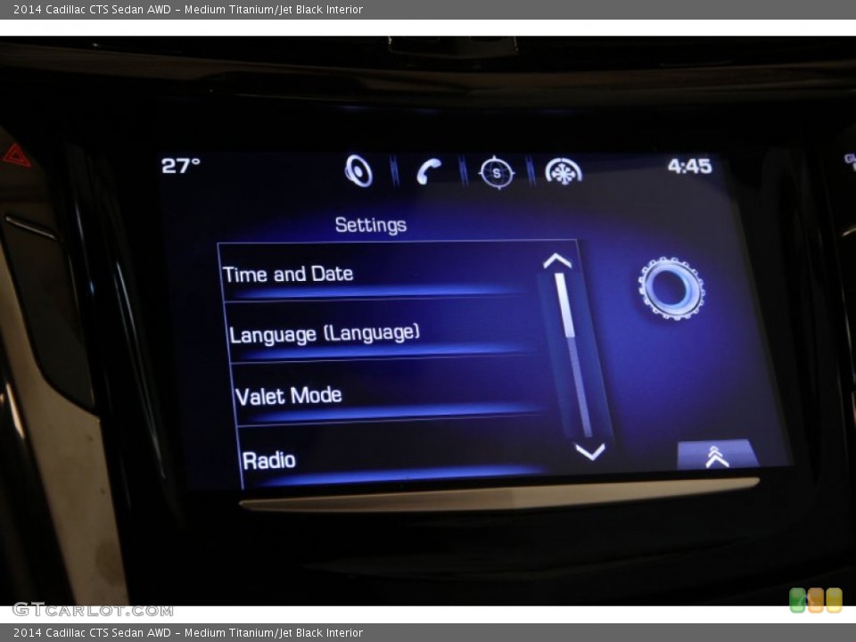 Medium Titanium/Jet Black Interior Controls for the 2014 Cadillac CTS Sedan AWD #91138059