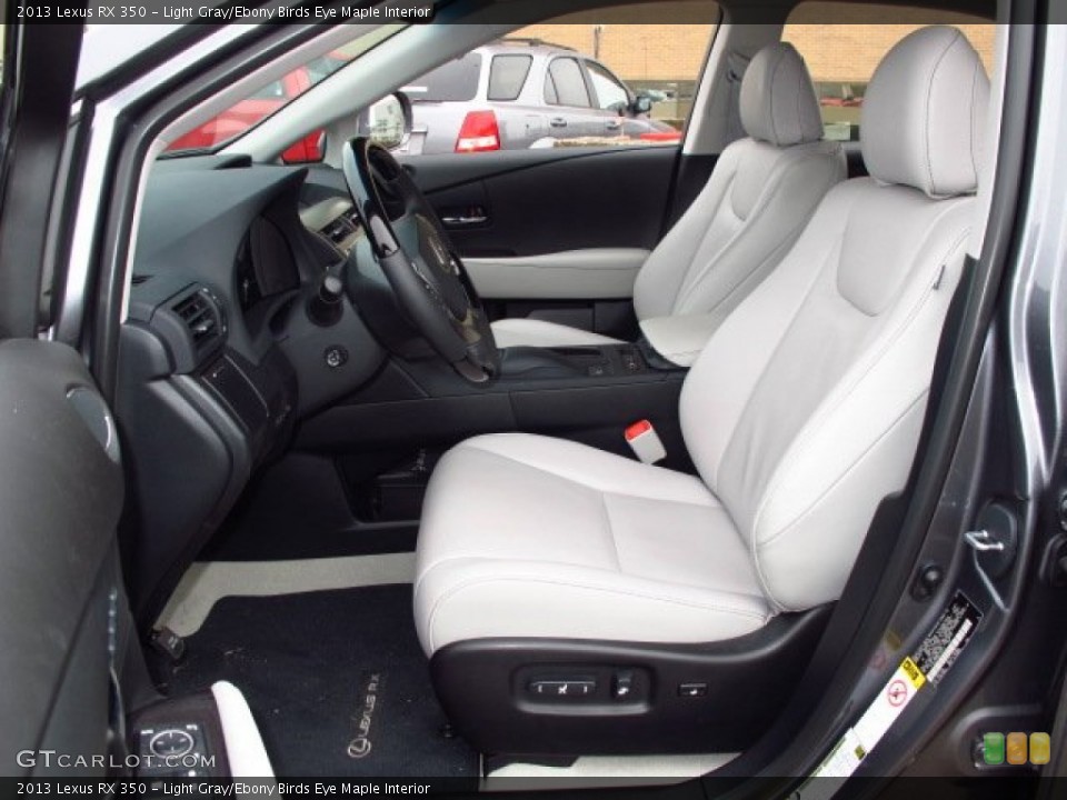 Light Gray/Ebony Birds Eye Maple Interior Front Seat for the 2013 Lexus RX 350 #91139505