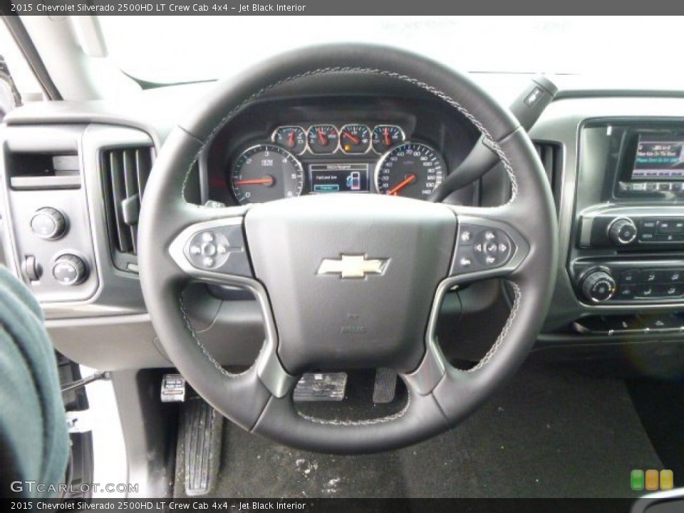 Jet Black Interior Steering Wheel for the 2015 Chevrolet Silverado 2500HD LT Crew Cab 4x4 #91143397
