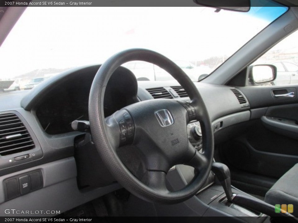 Gray Interior Steering Wheel for the 2007 Honda Accord SE V6 Sedan #91150935