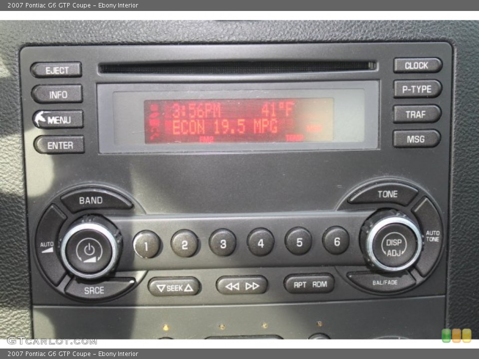 Ebony Interior Audio System for the 2007 Pontiac G6 GTP Coupe #91153251