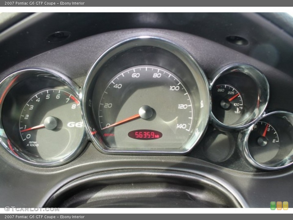 Ebony Interior Gauges for the 2007 Pontiac G6 GTP Coupe #91153481