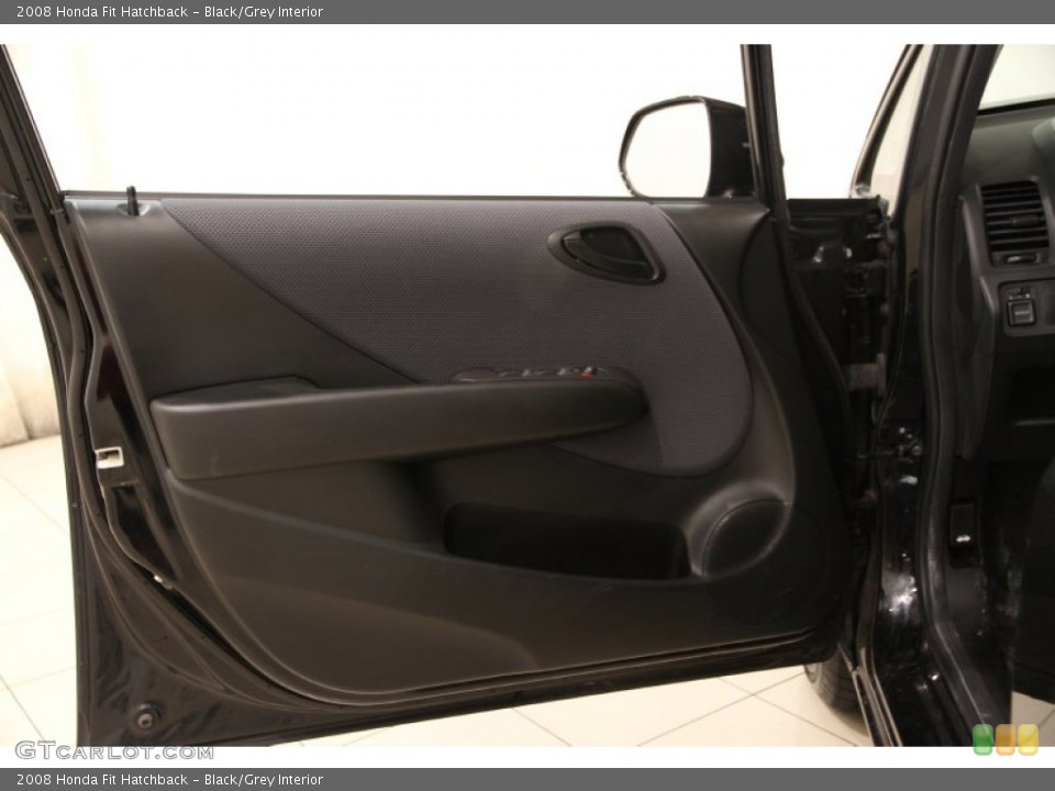 Black/Grey Interior Door Panel for the 2008 Honda Fit Hatchback #91154937