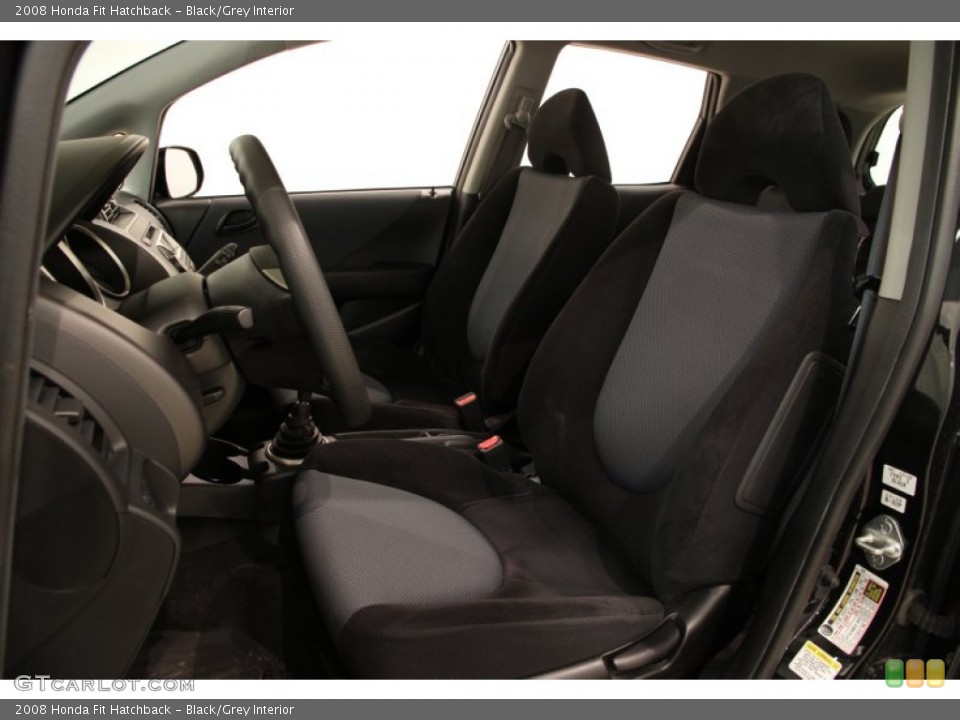 Black/Grey Interior Front Seat for the 2008 Honda Fit Hatchback #91154997