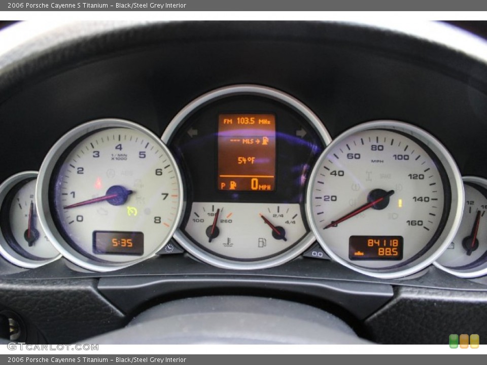 Black/Steel Grey Interior Gauges for the 2006 Porsche Cayenne S Titanium #91157727