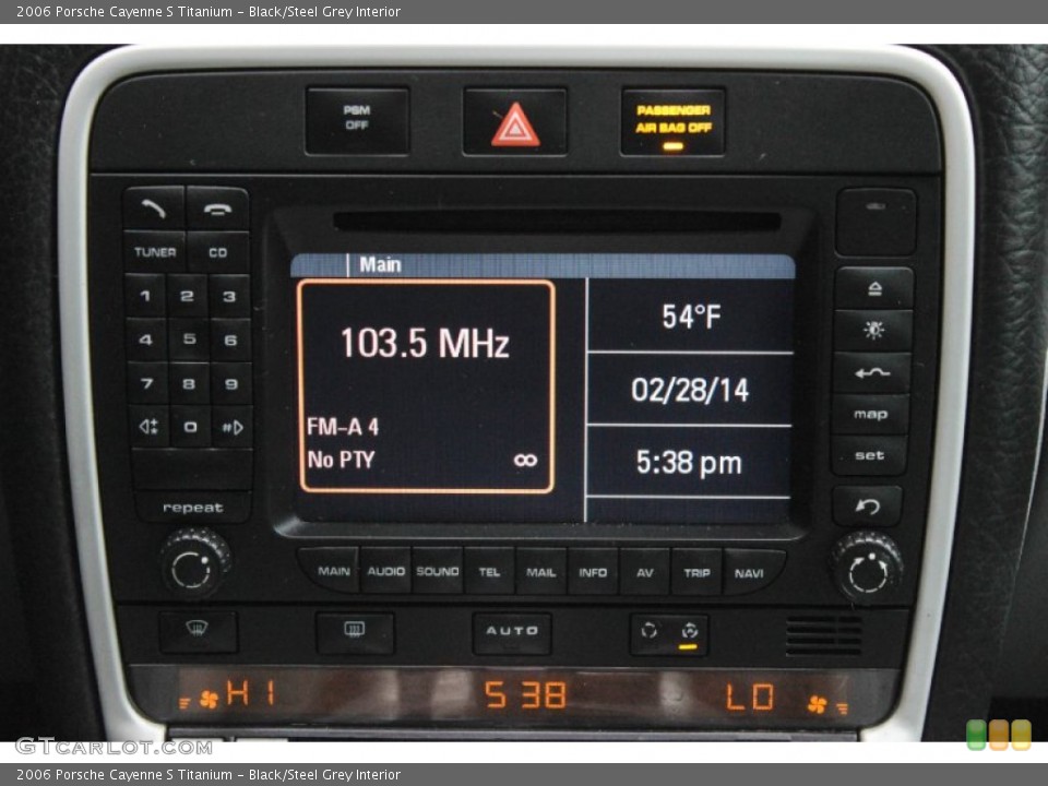 Black/Steel Grey Interior Controls for the 2006 Porsche Cayenne S Titanium #91157757