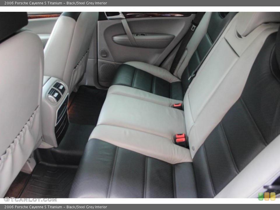 Black/Steel Grey Interior Rear Seat for the 2006 Porsche Cayenne S Titanium #91157943
