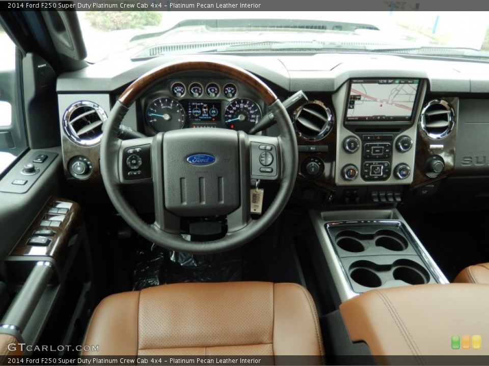 Platinum Pecan Leather Interior Dashboard for the 2014 Ford F250 Super Duty Platinum Crew Cab 4x4 #91159482