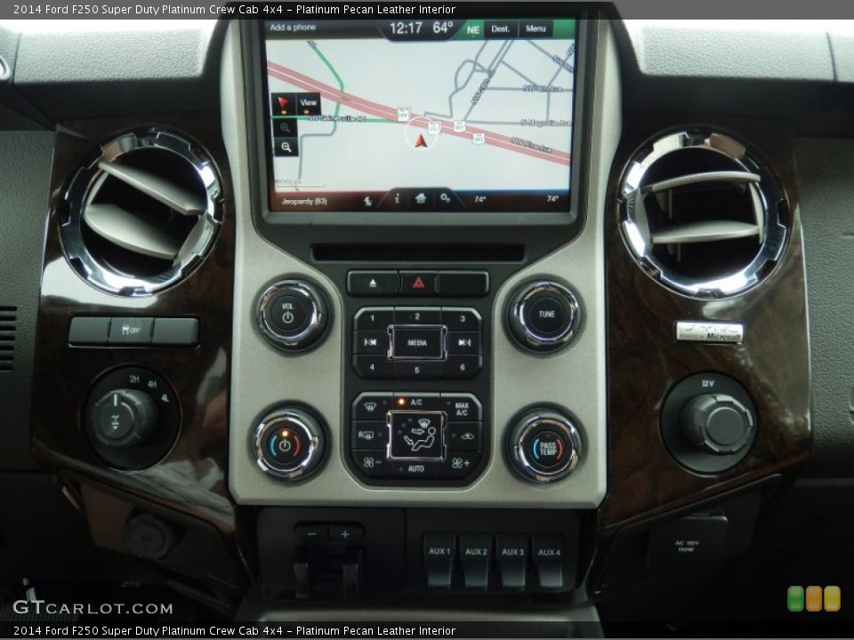 Platinum Pecan Leather Interior Navigation for the 2014 Ford F250 Super Duty Platinum Crew Cab 4x4 #91159530