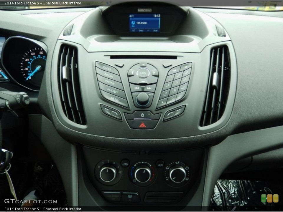 Charcoal Black Interior Controls for the 2014 Ford Escape S #91161025