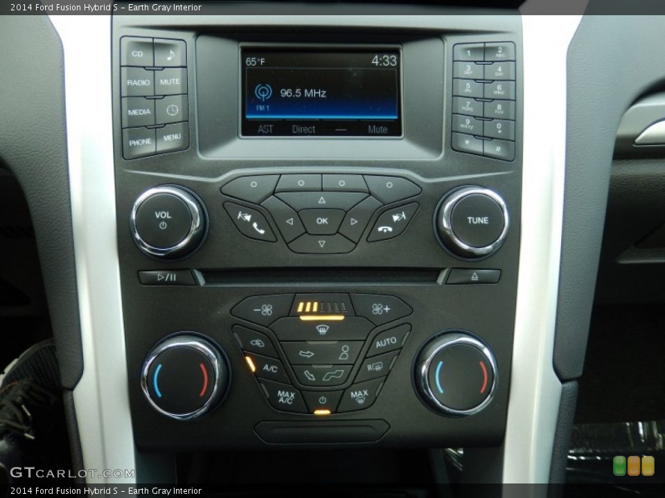 Earth Gray Interior Controls for the 2014 Ford Fusion Hybrid S #91161679