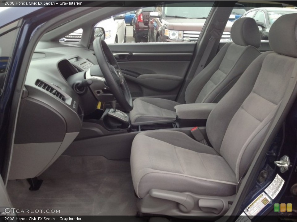 Gray Interior Front Seat for the 2008 Honda Civic EX Sedan #91162557