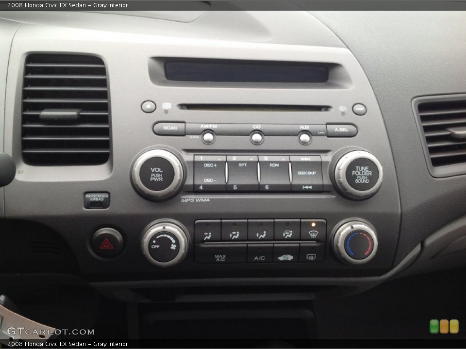 Gray Interior Controls for the 2008 Honda Civic EX Sedan #91162582