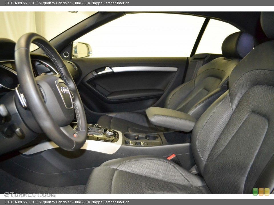 Black Silk Nappa Leather Interior Photo for the 2010 Audi S5 3.0 TFSI quattro Cabriolet #91168386