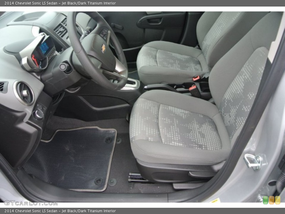 Jet Black/Dark Titanium Interior Front Seat for the 2014 Chevrolet Sonic LS Sedan #91181731