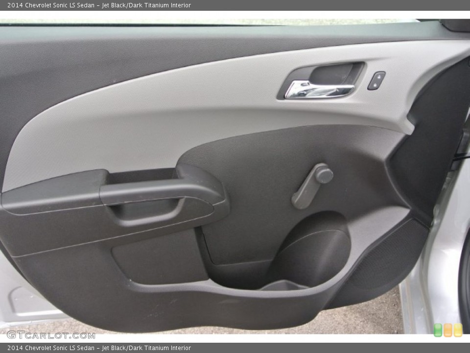 Jet Black/Dark Titanium Interior Door Panel for the 2014 Chevrolet Sonic LS Sedan #91181739