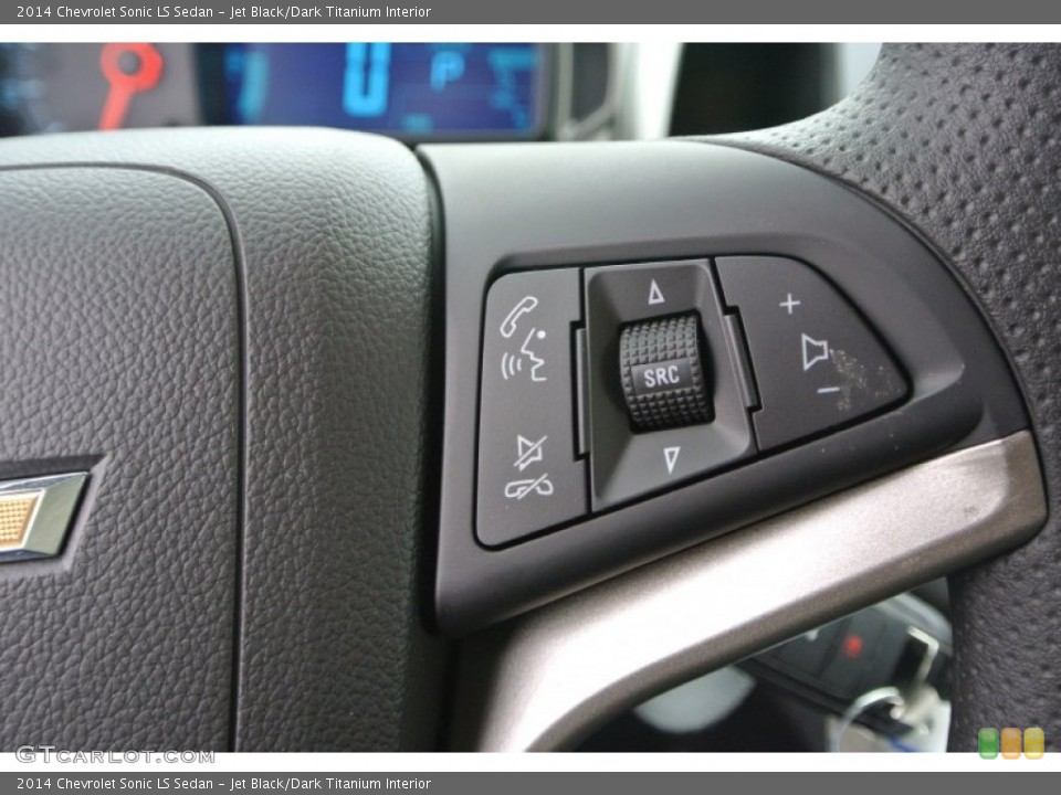 Jet Black/Dark Titanium Interior Controls for the 2014 Chevrolet Sonic LS Sedan #91181829