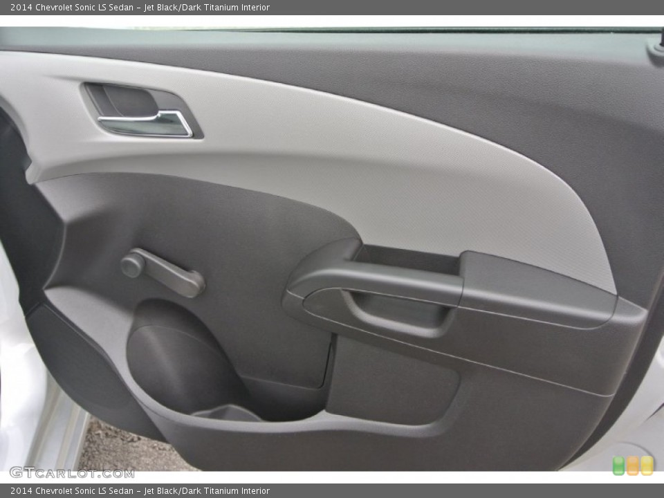 Jet Black/Dark Titanium Interior Door Panel for the 2014 Chevrolet Sonic LS Sedan #91181924
