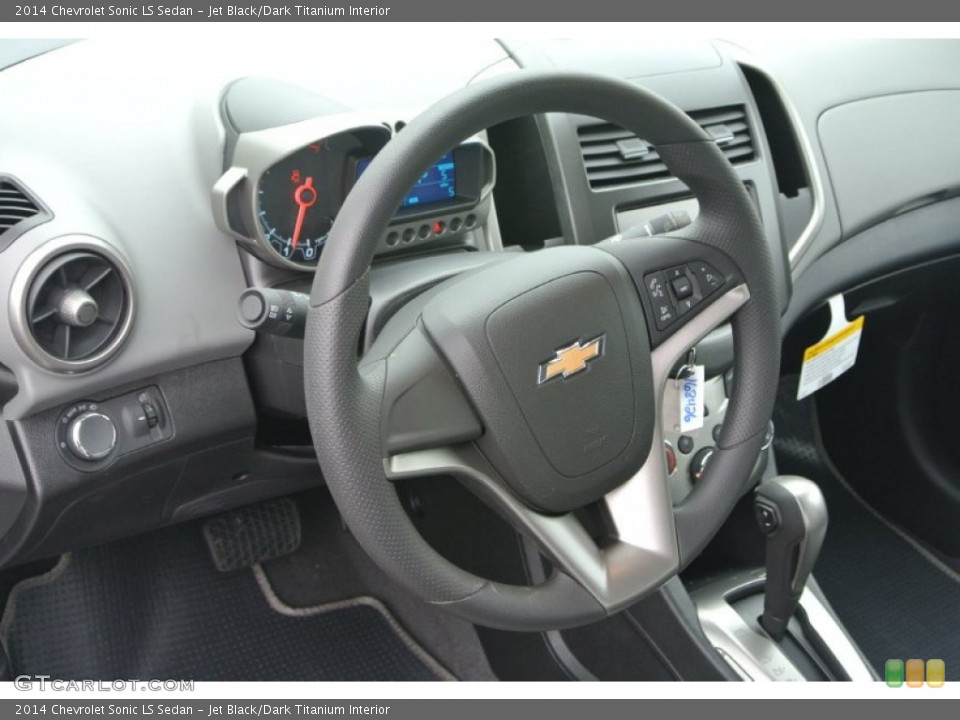 Jet Black/Dark Titanium Interior Steering Wheel for the 2014 Chevrolet Sonic LS Sedan #91182310