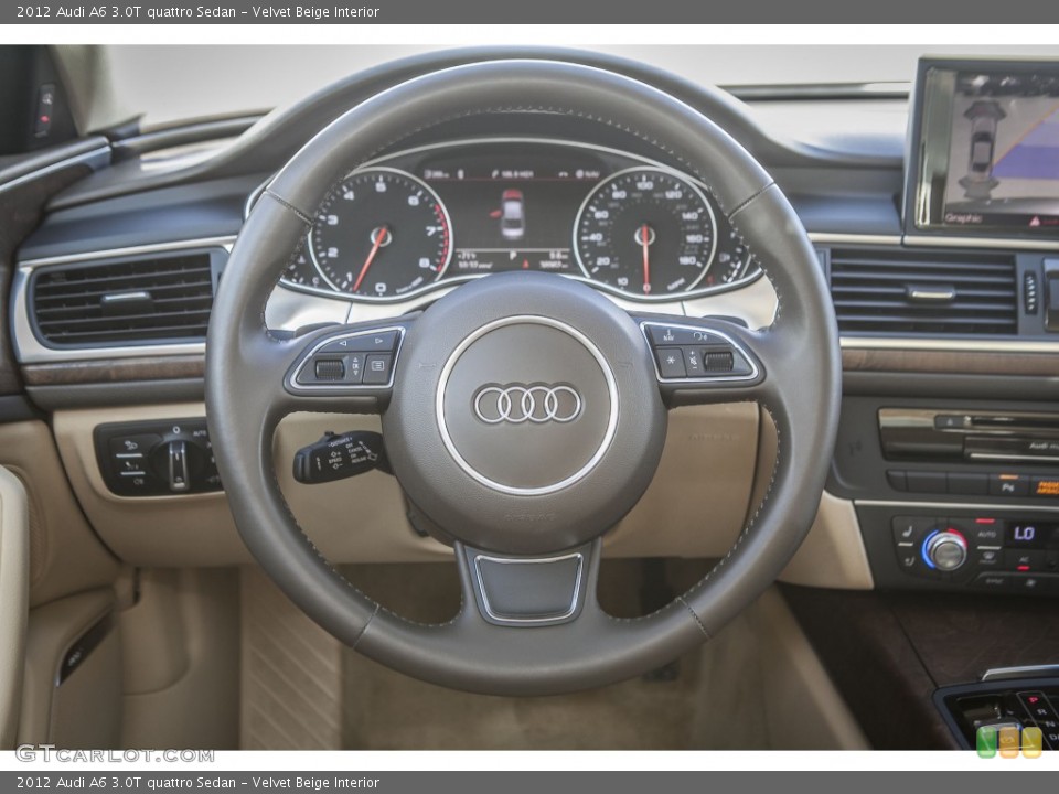 Velvet Beige Interior Steering Wheel for the 2012 Audi A6 3.0T quattro Sedan #91184041