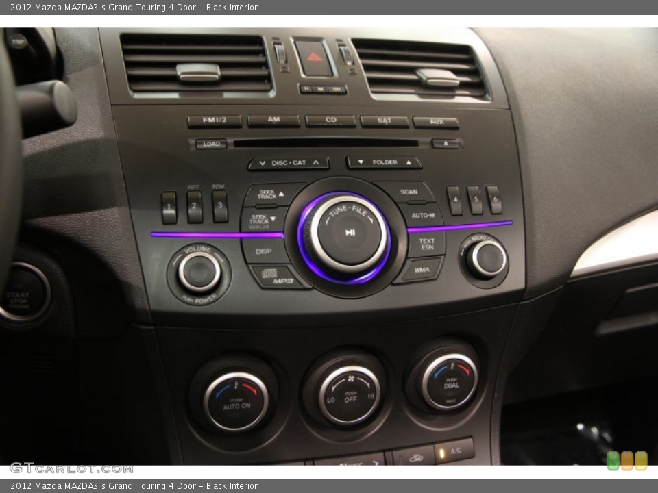 Black Interior Controls for the 2012 Mazda MAZDA3 s Grand Touring 4 Door #91192953