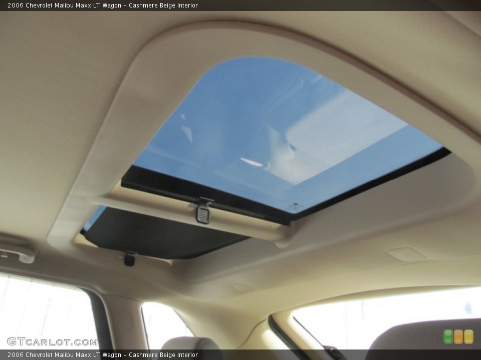 Cashmere Beige Interior Sunroof for the 2006 Chevrolet Malibu Maxx LT Wagon #91201780