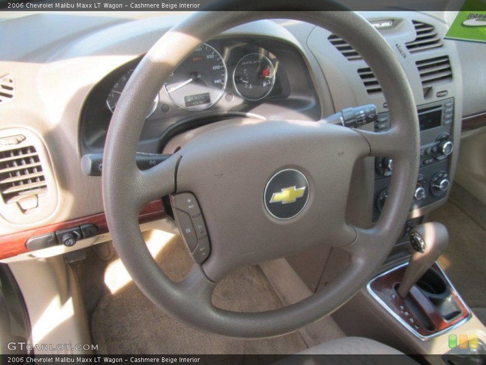 Cashmere Beige Interior Steering Wheel for the 2006 Chevrolet Malibu Maxx LT Wagon #91201798