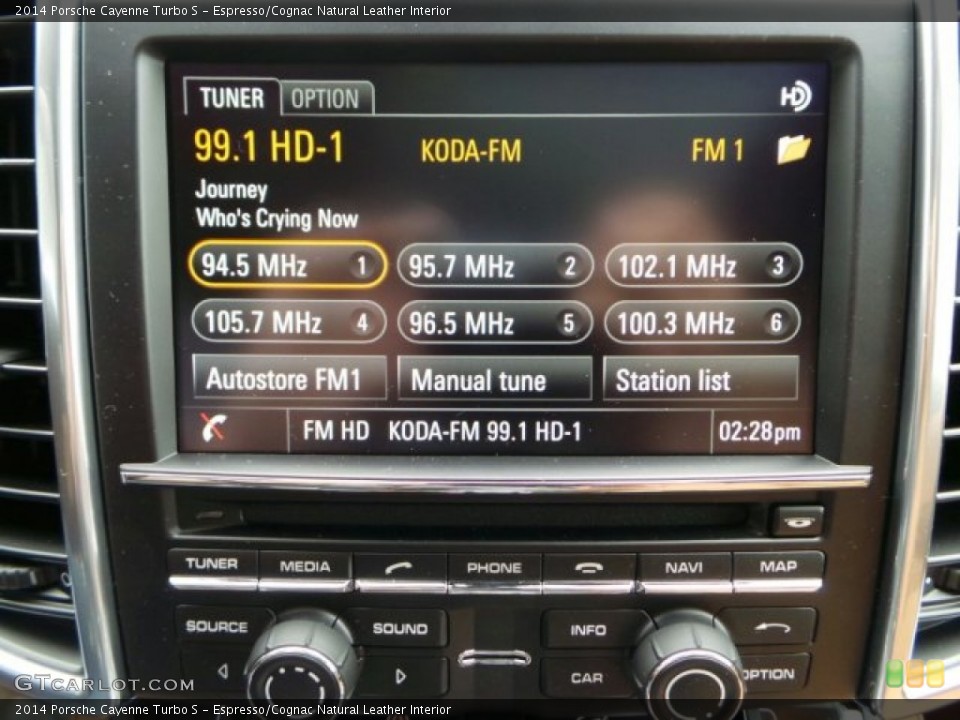 Espresso/Cognac Natural Leather Interior Controls for the 2014 Porsche Cayenne Turbo S #91211056