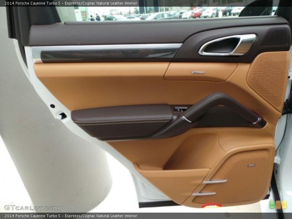Espresso/Cognac Natural Leather Interior Door Panel for the 2014 Porsche Cayenne Turbo S #91211083