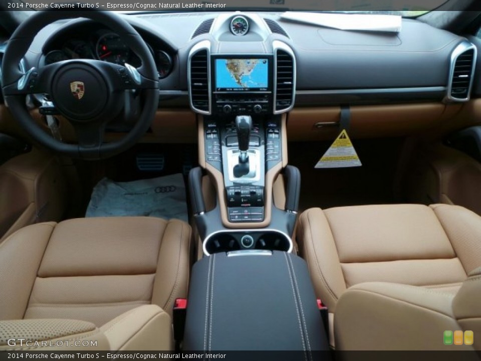 Espresso/Cognac Natural Leather Interior Dashboard for the 2014 Porsche Cayenne Turbo S #91211143