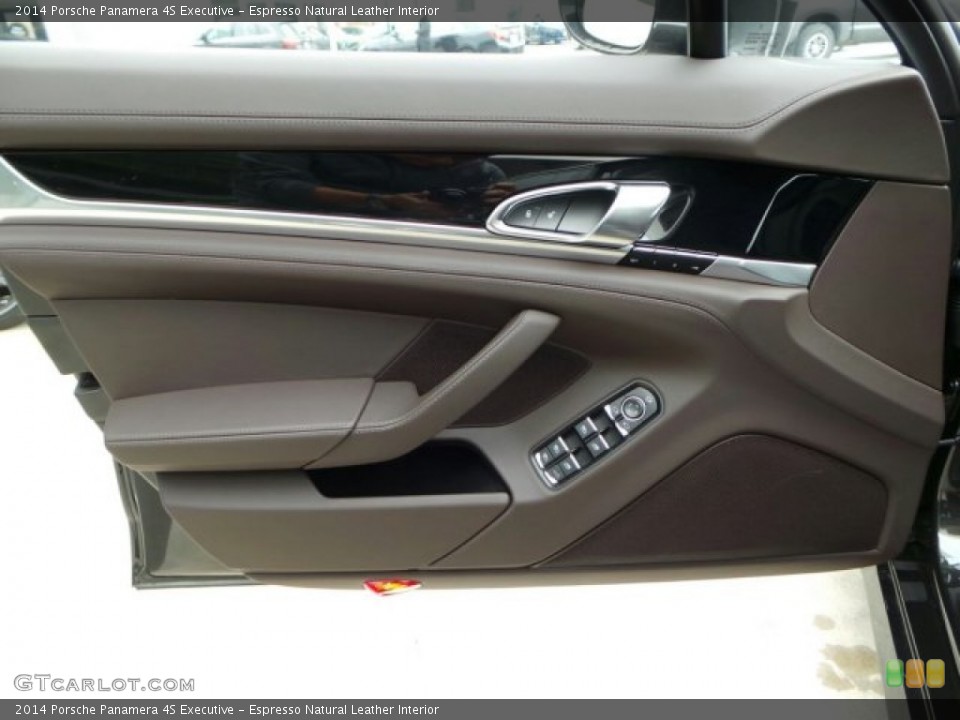 Espresso Natural Leather Interior Door Panel for the 2014 Porsche Panamera 4S Executive #91211293