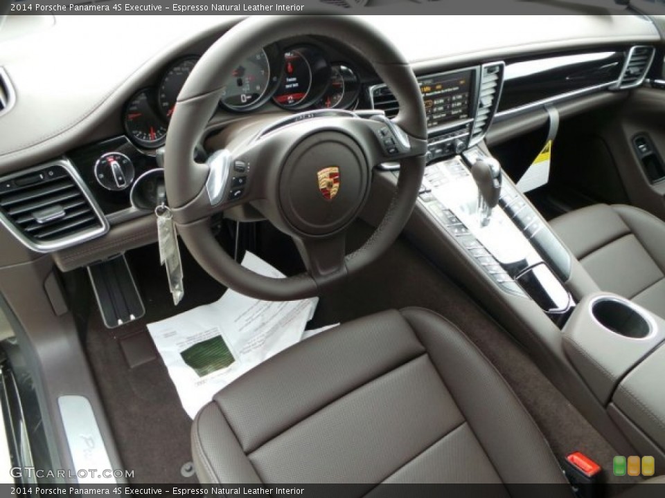 Espresso Natural Leather Interior Photo for the 2014 Porsche Panamera 4S Executive #91211314