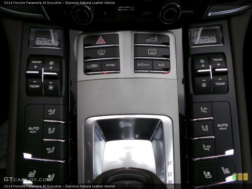 Espresso Natural Leather Interior Controls for the 2014 Porsche Panamera 4S Executive #91211444