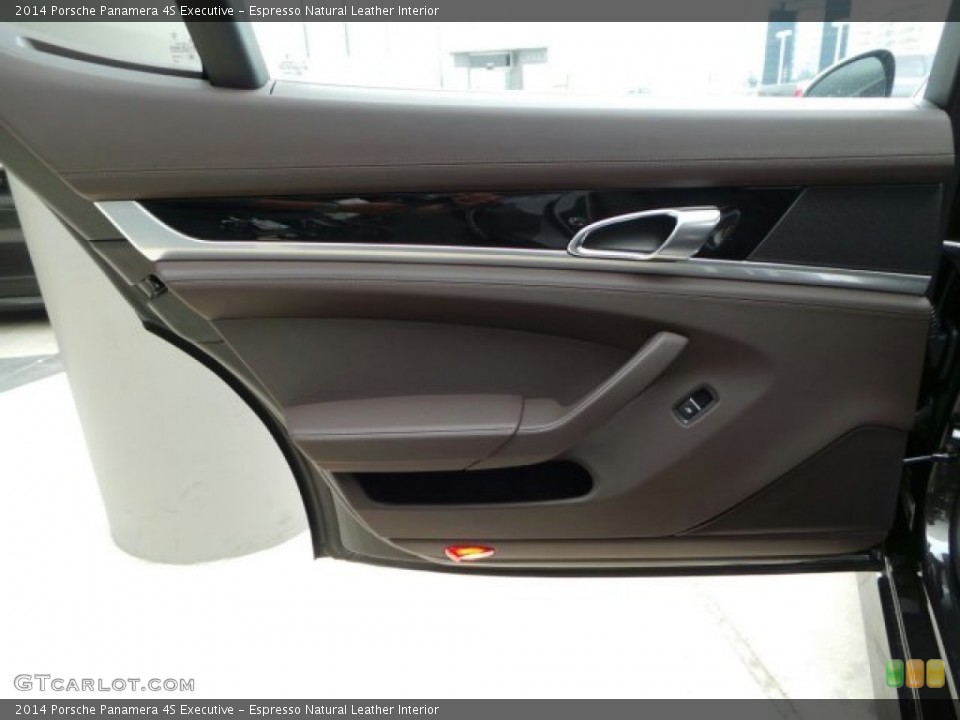 Espresso Natural Leather Interior Door Panel for the 2014 Porsche Panamera 4S Executive #91211467