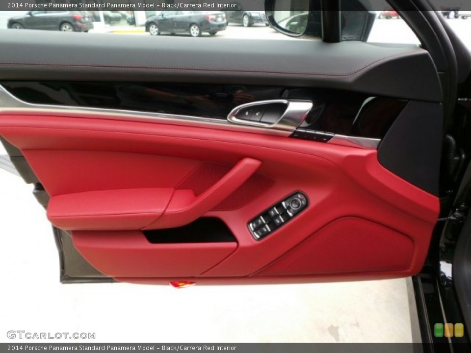 Black/Carrera Red Interior Door Panel for the 2014 Porsche Panamera  #91211680
