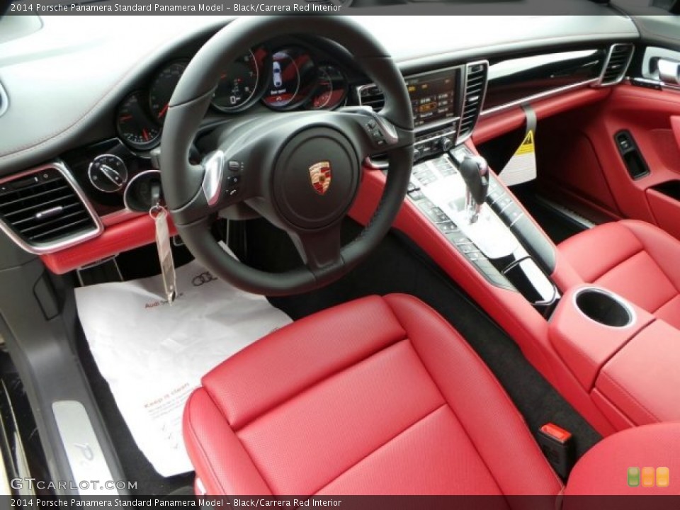 Black/Carrera Red Interior Photo for the 2014 Porsche Panamera  #91211716