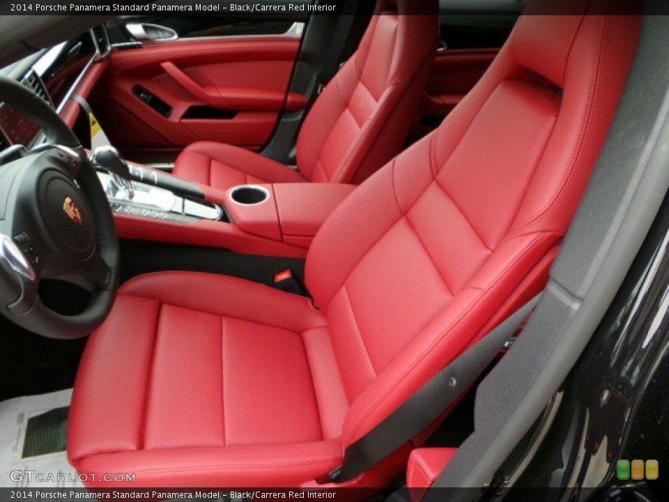 Black/Carrera Red Interior Front Seat for the 2014 Porsche Panamera  #91211722