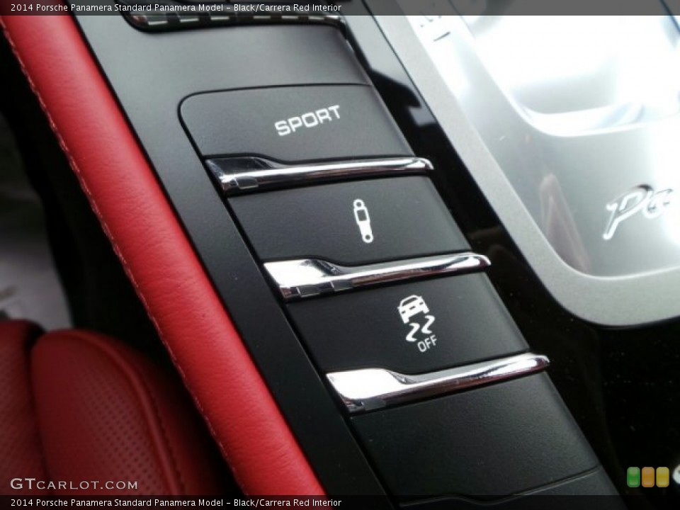 Black/Carrera Red Interior Controls for the 2014 Porsche Panamera  #91211842