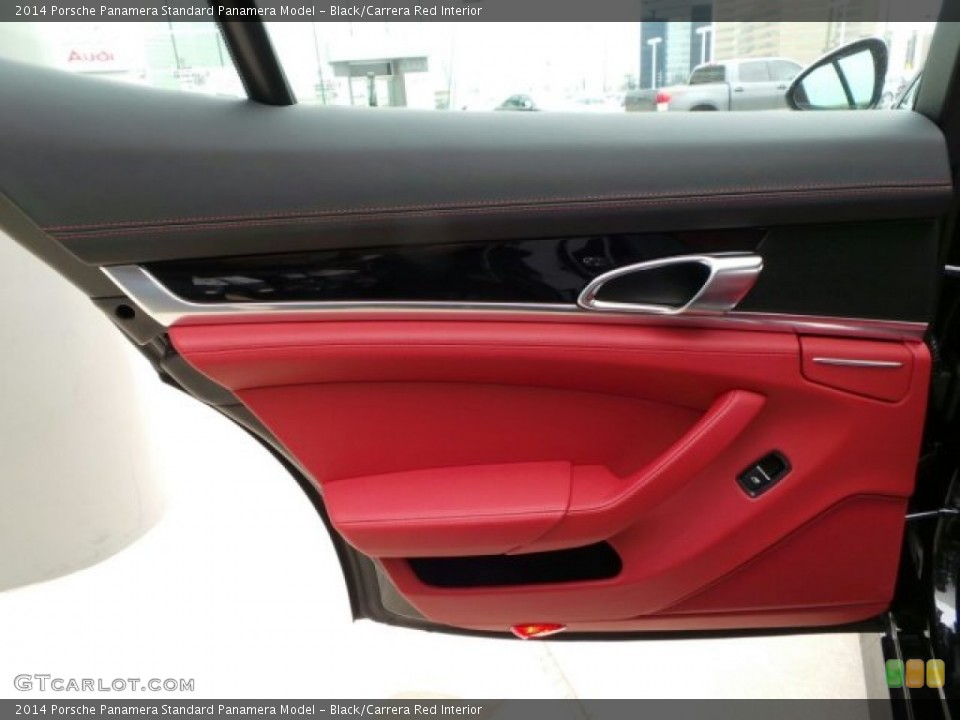 Black/Carrera Red Interior Door Panel for the 2014 Porsche Panamera  #91211866