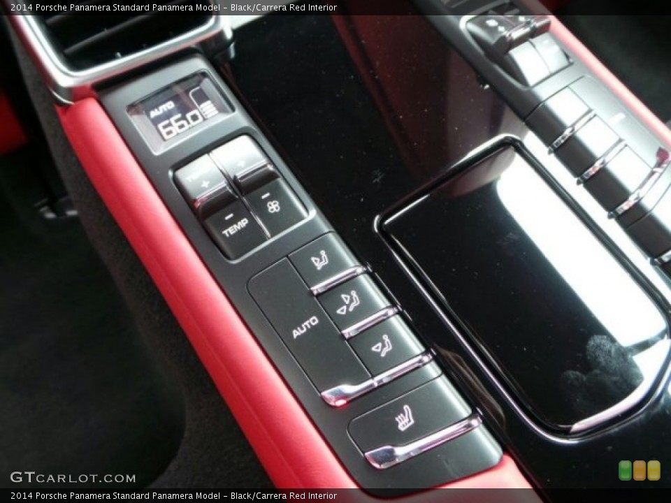 Black/Carrera Red Interior Rear Seat for the 2014 Porsche Panamera  #91211938