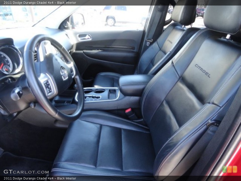 Black Interior Front Seat for the 2011 Dodge Durango Citadel 4x4 #91218196