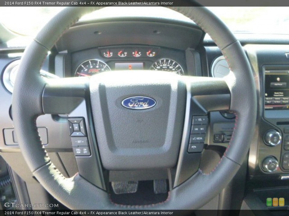 FX Appearance Black Leather/Alcantara Interior Steering Wheel for the 2014 Ford F150 FX4 Tremor Regular Cab 4x4 #91224166