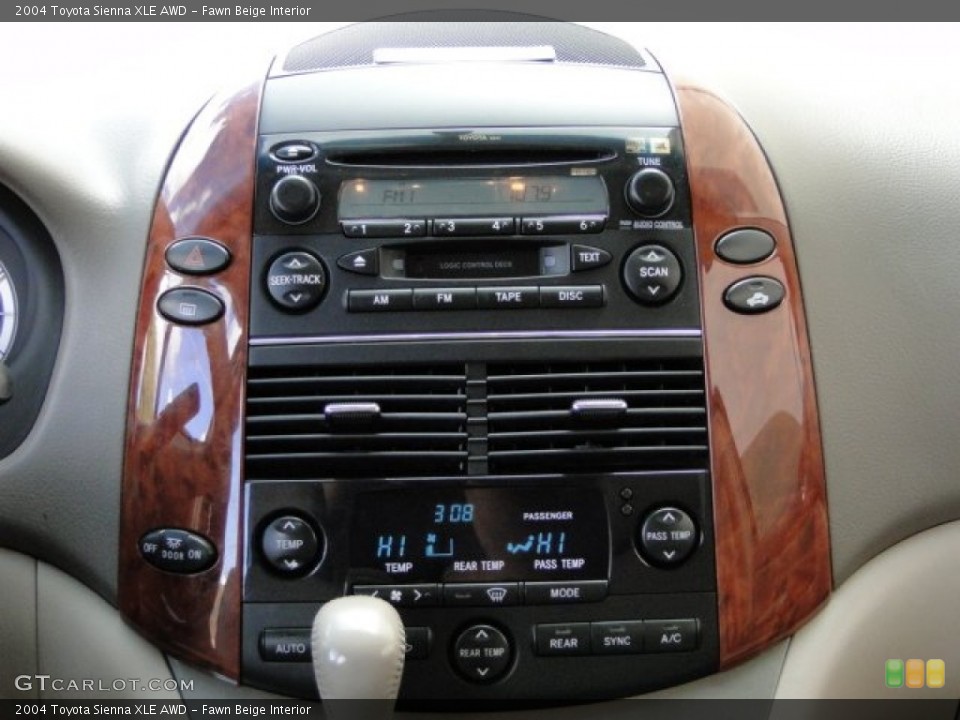 Fawn Beige Interior Controls for the 2004 Toyota Sienna XLE AWD #91226428