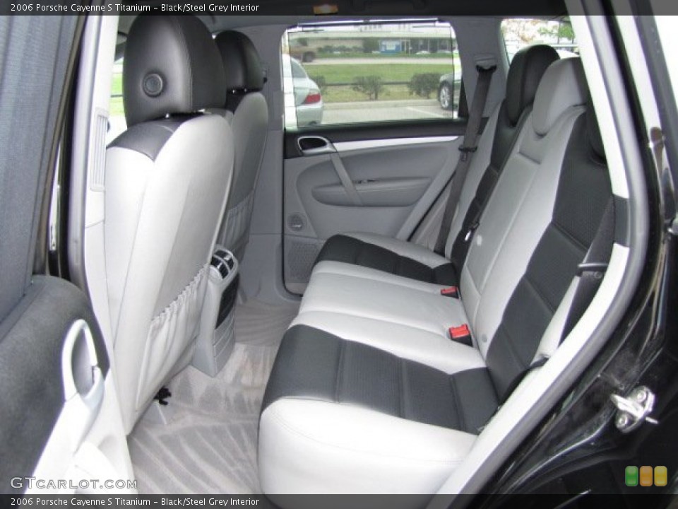 Black/Steel Grey Interior Rear Seat for the 2006 Porsche Cayenne S Titanium #91228618